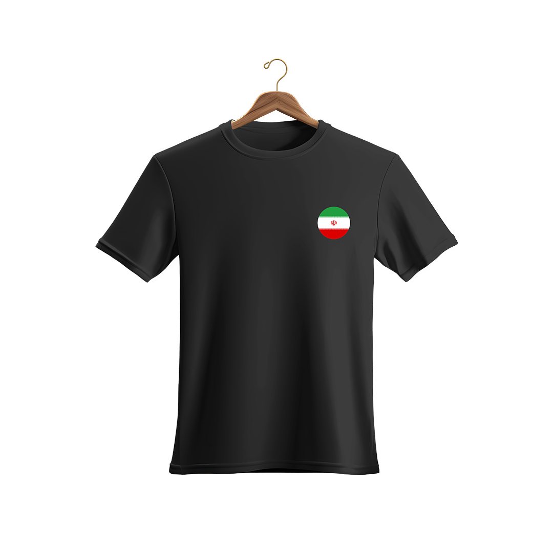 تیشرت پرچم ایران مشکی
